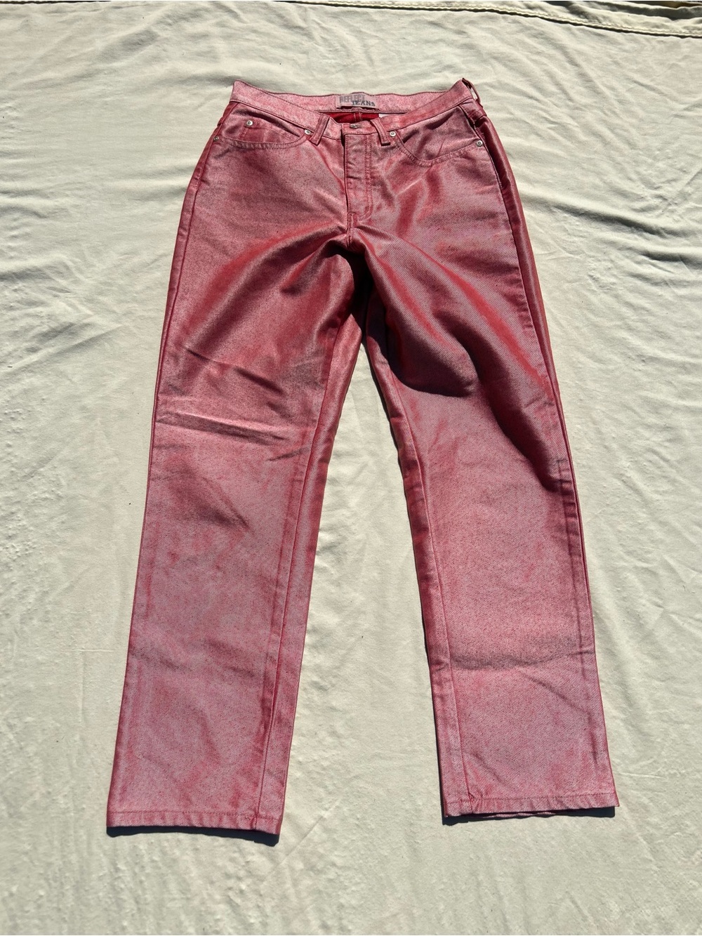 Men's Red Straight-Leg Pants